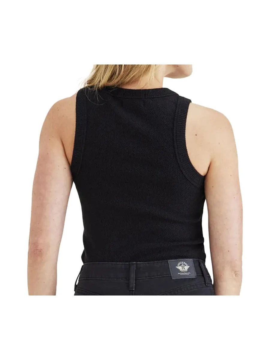 Débardeur Noir Femme Dockers Rib Knit Tank 3
