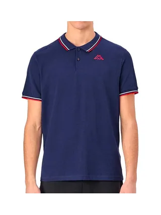 Polo Marine/Rouge Homme Kappa Logo Korpo 1