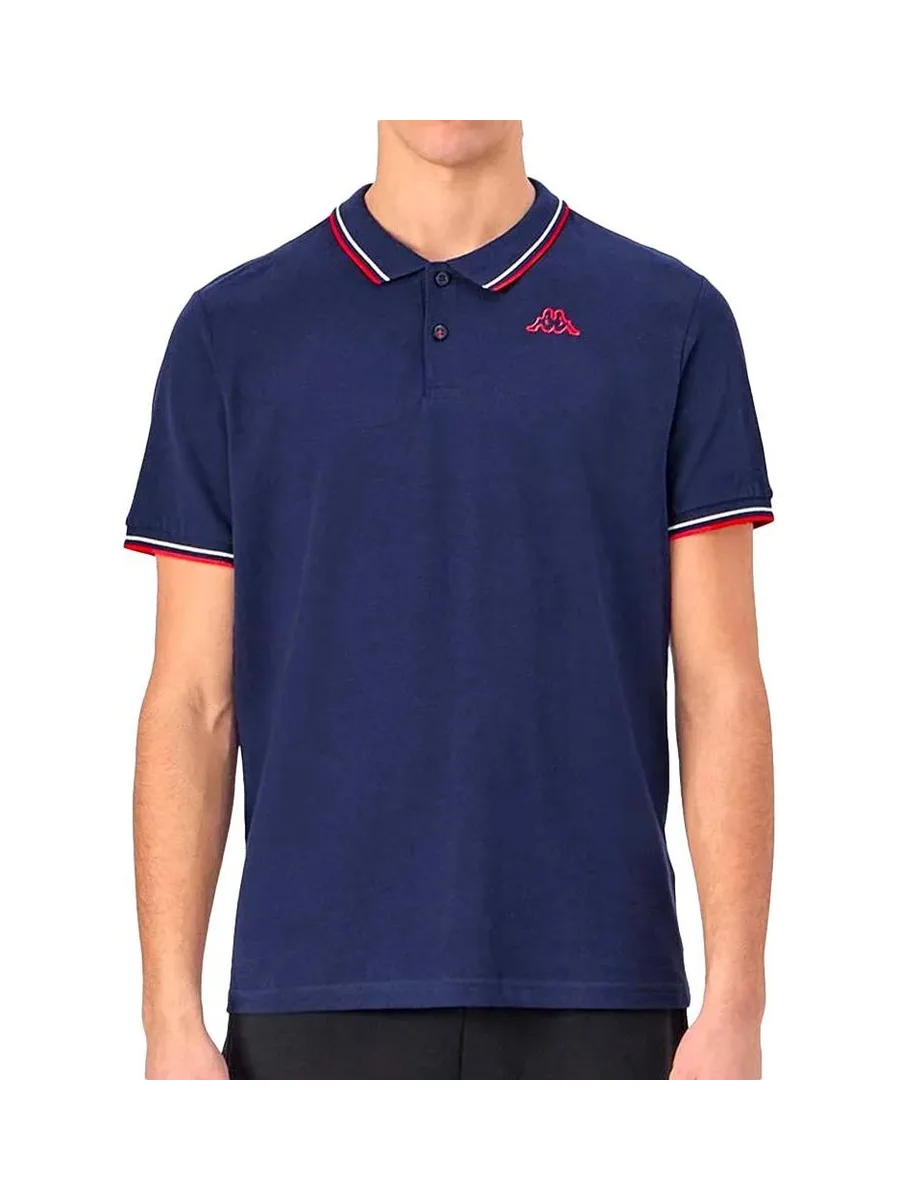 Polo Marine/Rouge Homme Kappa Logo Korpo 2