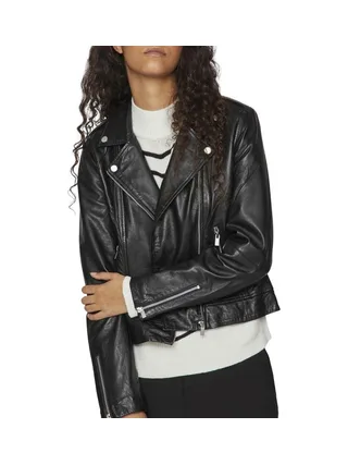 Perfecto Noir Femme Vila Feli Leather 1