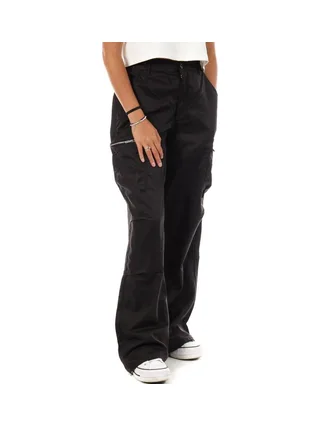 Pantalon fluide Noir Femme Monday Premium Parachute 1