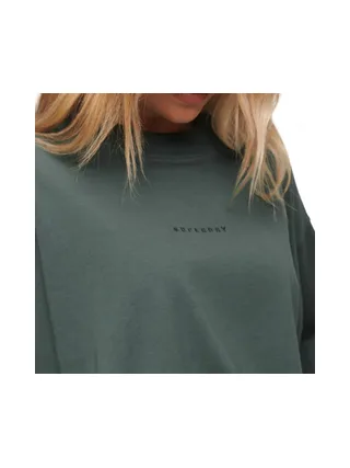 T-shirt Vert Femme Superdry Micro Logo 2