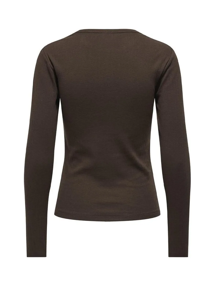 T-Shirt Manches Longues Marron Foncé Femme JDY Vaya 3