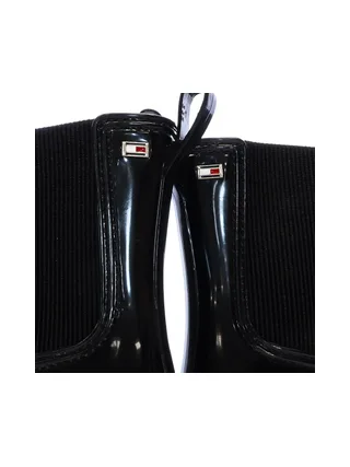 Bottes de Pluie Noir Femme Tommy Hilfiger Flag Hardware Rainbow 7