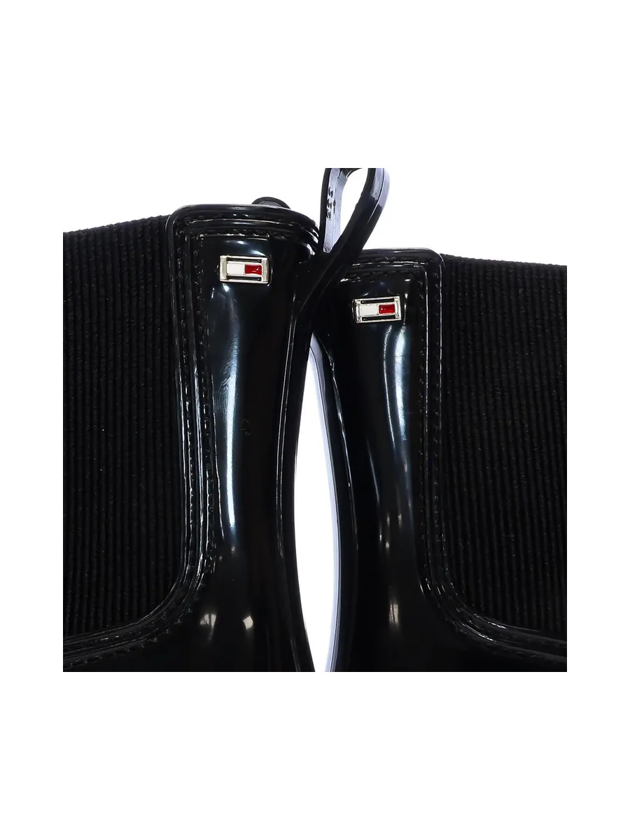 Bottes de Pluie Noir Femme Tommy Hilfiger Flag Hardware Rainbow 7