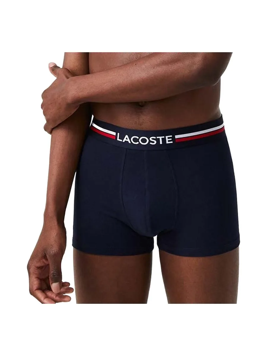 x3 Boxers Noir/Gris/Rouge Homme Lacoste 5H3386 3