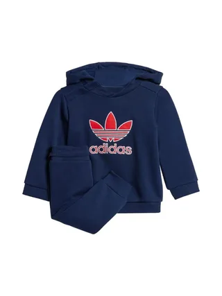 Survêtement Marine/Rouge Garçon Adidas Hoodie 3