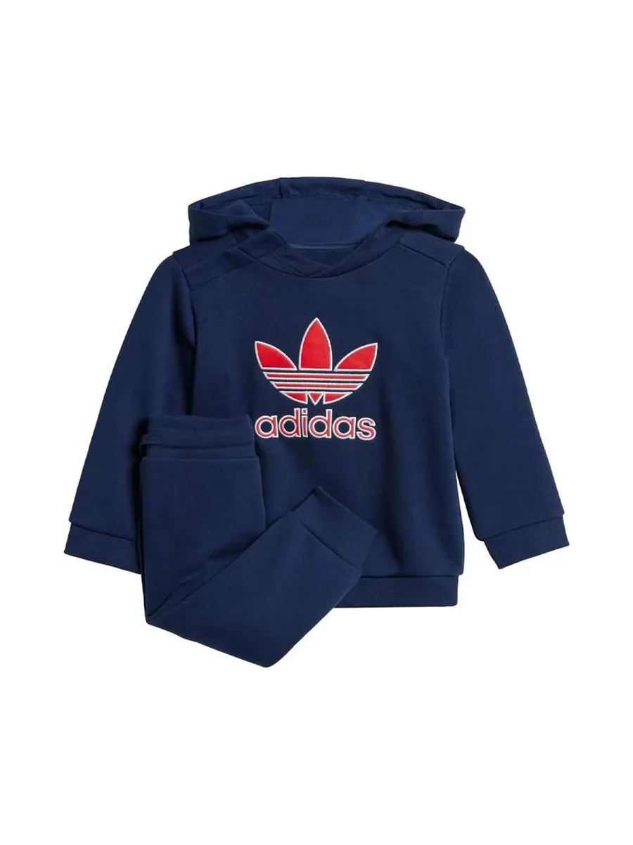 Survêtement Marine/Rouge Garçon Adidas Hoodie 4