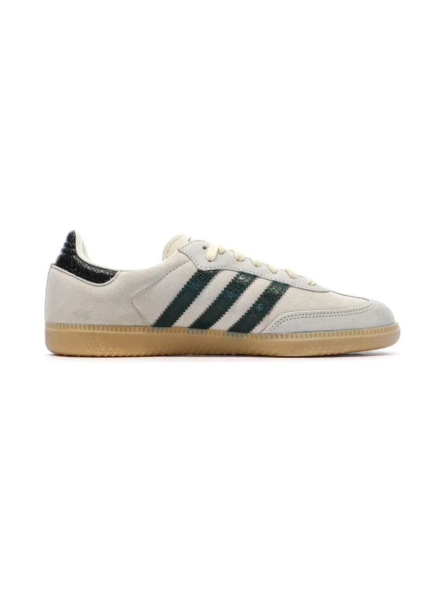 Baskets Écru/Vert Femme Adidas Samba 3