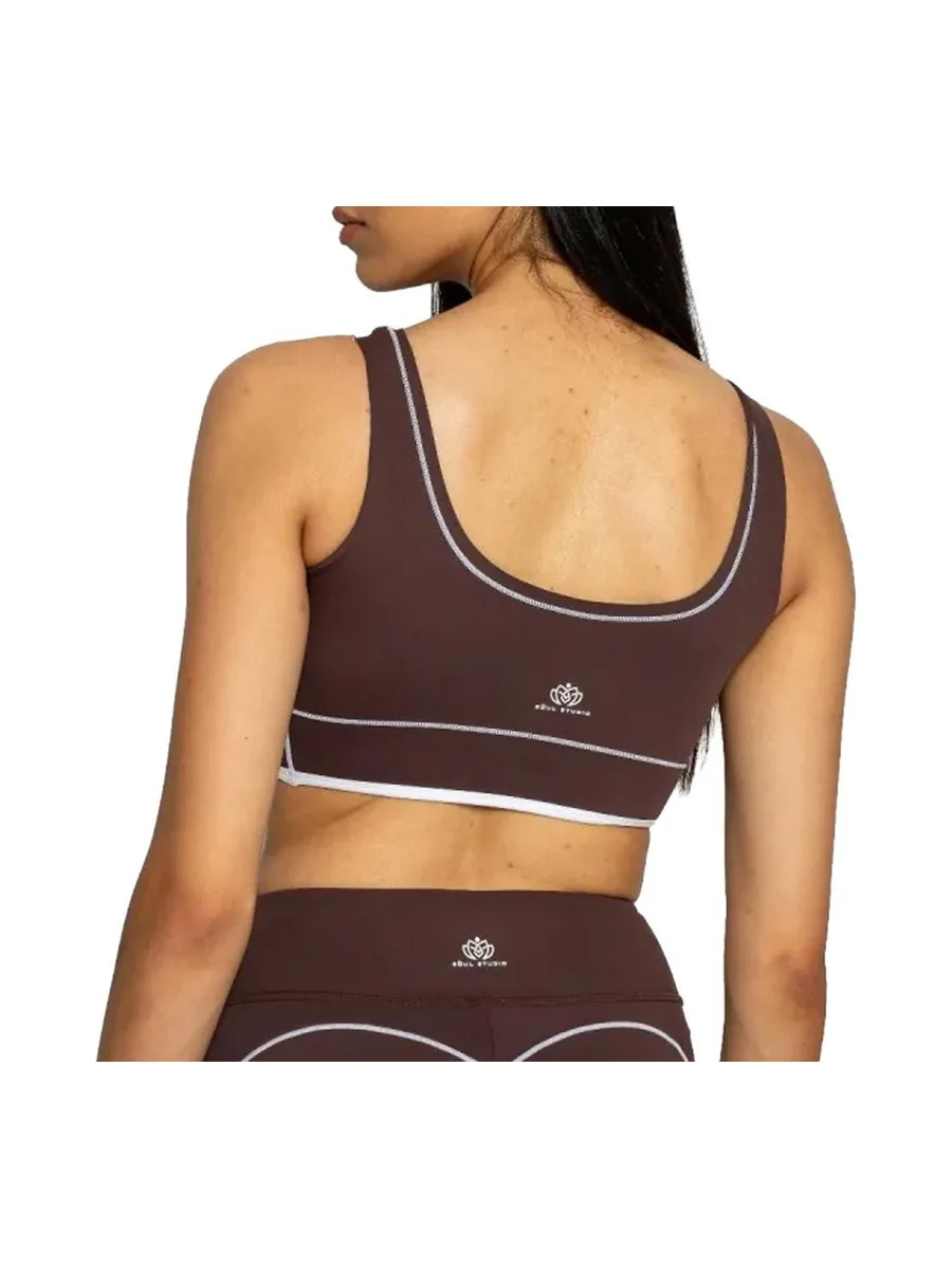 Brassière Marron Foncé Femme Soul Studio Yoga 3