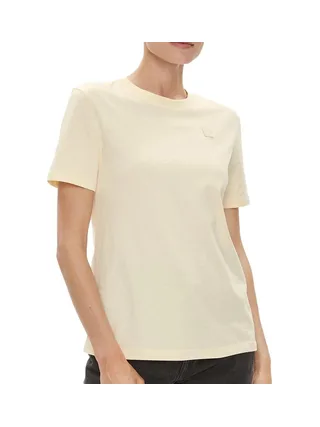 T-shirt Beige Femme Calvin Klein Jeans Ck Embro 1