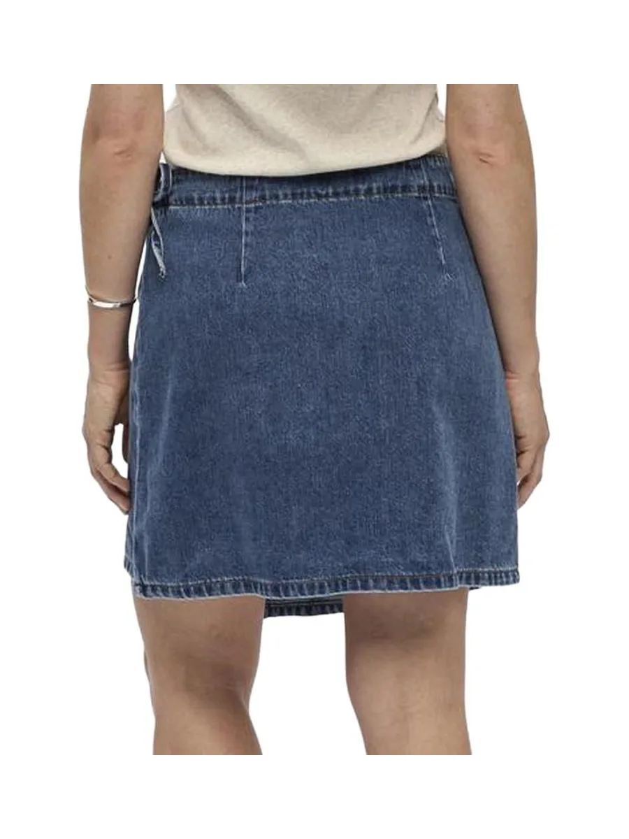 Jupe Portefeuille Denim Bleu Femme Vero Moda Wrap 3