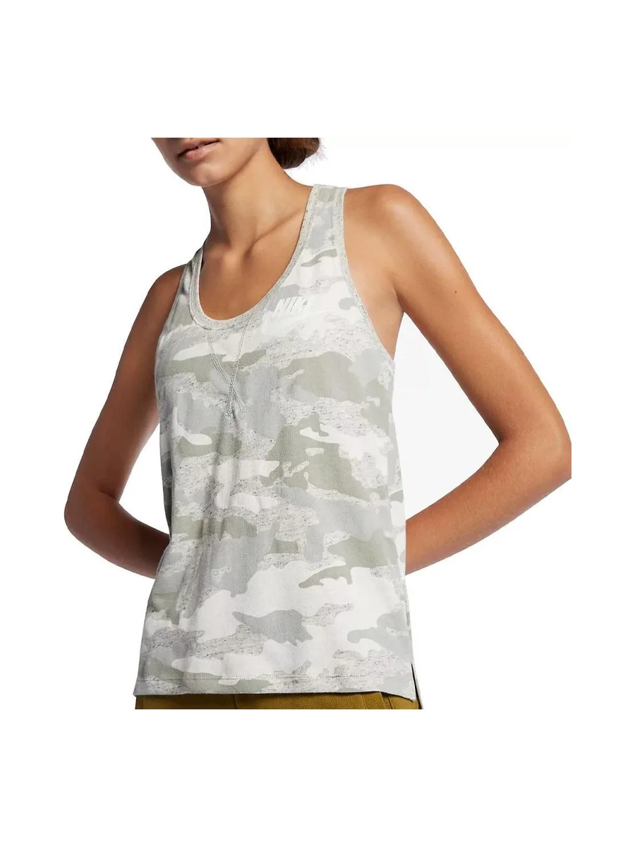 Débardeur Gris/Blanc Femme Nike Tank 2