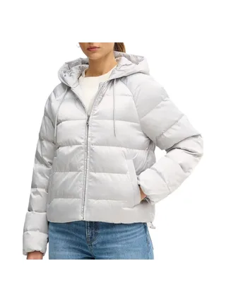 Doudoune Gris Clair Femme Calvin Klein Jeans Satin 1