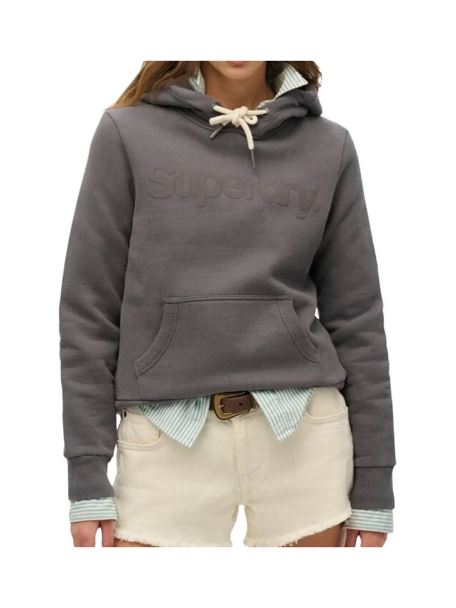 Sweat Gris Femme Superdry Tonal 2