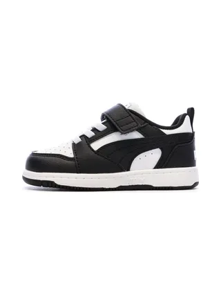 Baskets Noires/Blanches Garçon Puma Rebounds 1