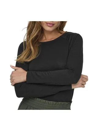 T-Shirt Manches Longues Noir Femme JDY Kaiser 1