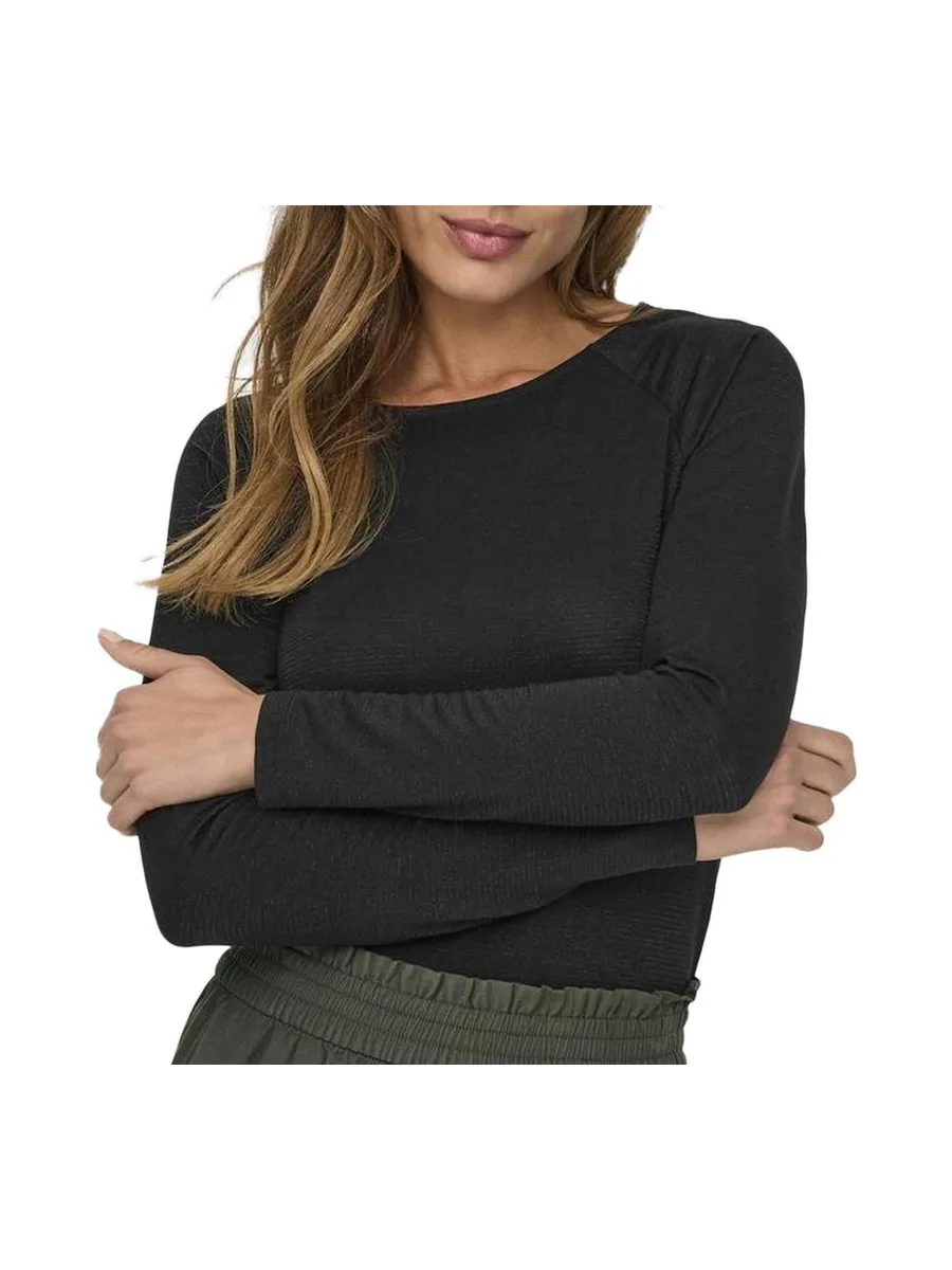 T-Shirt Manches Longues Noir Femme JDY Kaiser 2