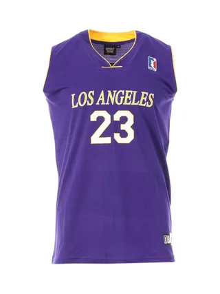 Los Angeles Maillot de Basketball Violet/Jaune Homme Sport Zone 1