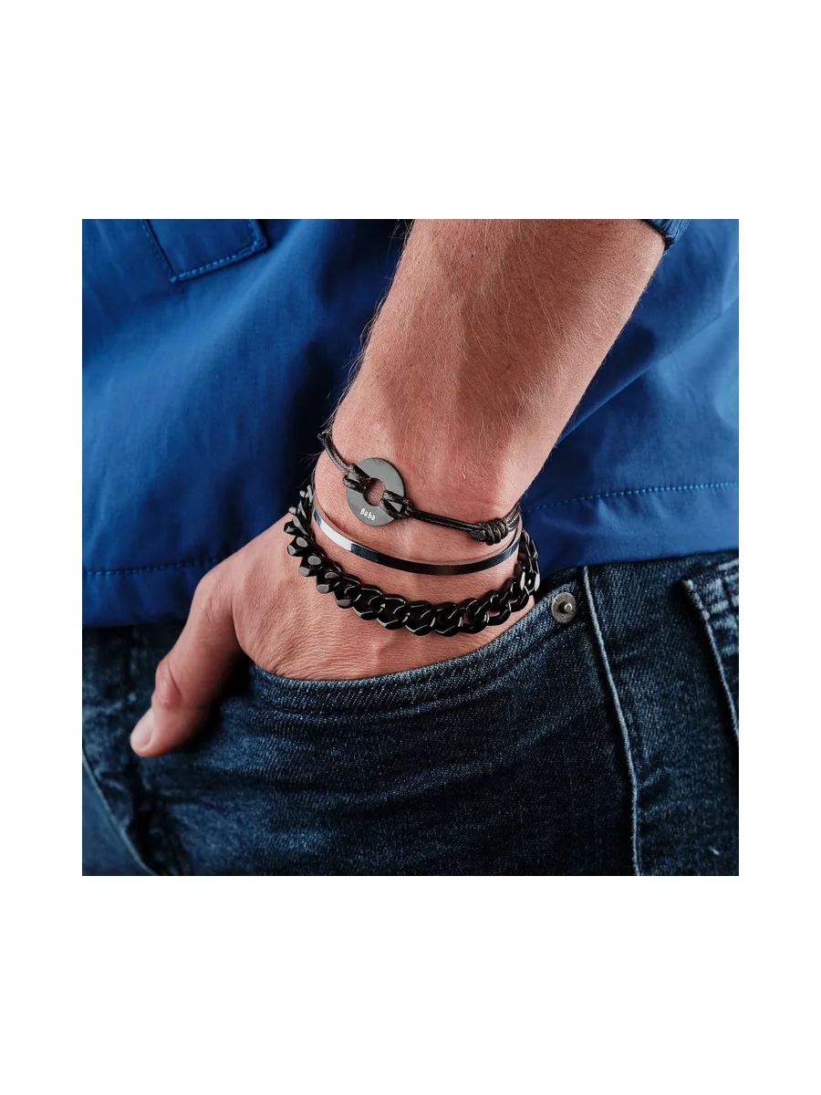 Bracelet Olympiades noir - acier 2