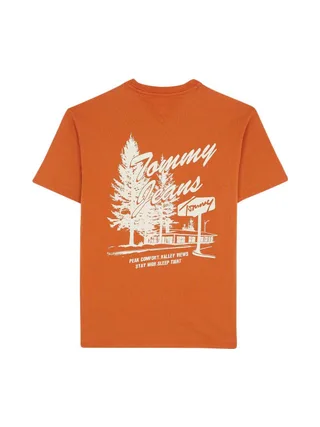 T-Shirt Orange Homme Tommy Hilfiger Novelty 2