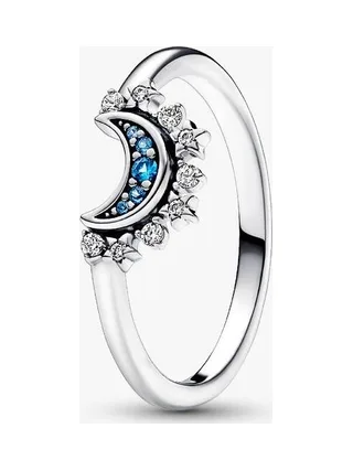 Pandora - Bague Scintillant Stackable Celestial Moon bleu 1