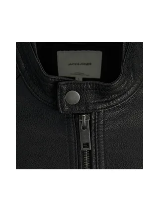 Veste Simili Cuir Noire Homme Jack & Jones Tano 3