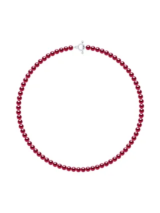 Collier Véritables Perles d'Eau Douce Rondes 6-7 mm — Argent 925 Millièmes — 55 cm 1