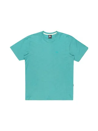 T-Shirt Turquoise Homme Quiksilver Slub roundneck 1