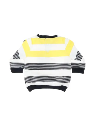Sweat Jaune/Marine à Rayures Garçon EOM Sweat 2