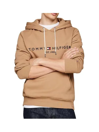 Sweat à Capuche Beige Homme Tommy Hilfiger Logo Hoodie 1