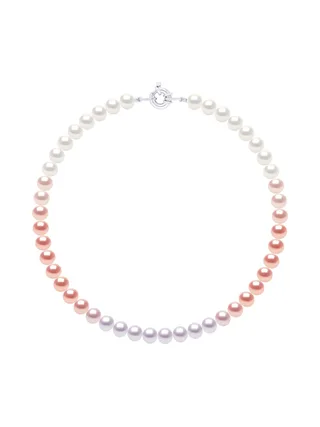 Collier Véritables Perles d'Eau Douce Rondes 8-9 mm — Argent 925 Millièmes — 42 cm 1