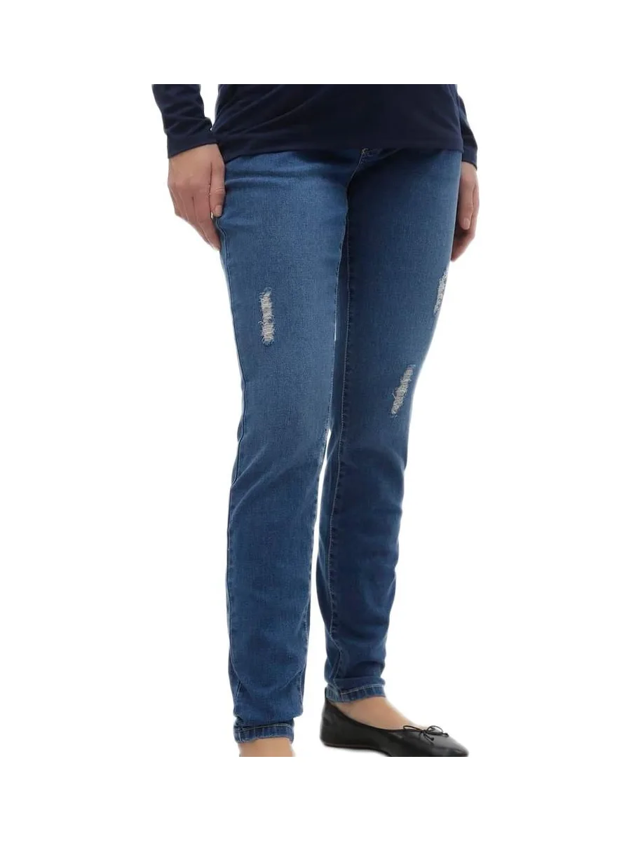 Jean Bleu Femme Vero Moda Maternity Bumpband 2