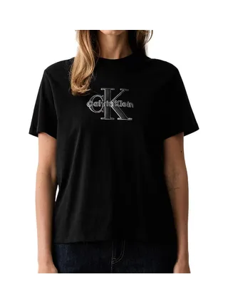 T-Shirt Noir Femme Calvin Klein Jeans Classic Seasonal 1