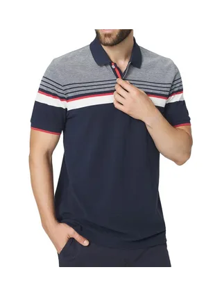 Polo Marine/Blanche/Rose Homme TBS ELTONPOL 1