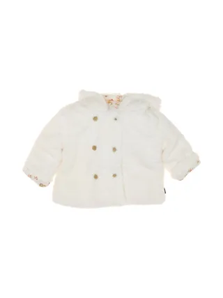 Manteau Sherpa Blanc Doux Fille EOM Xaopol 1