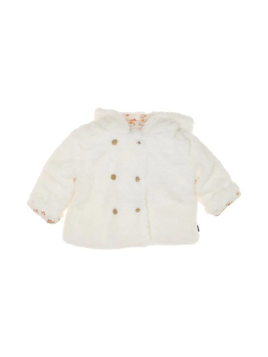 Manteau Sherpa Blanc Doux Fille EOM Xaopol 2