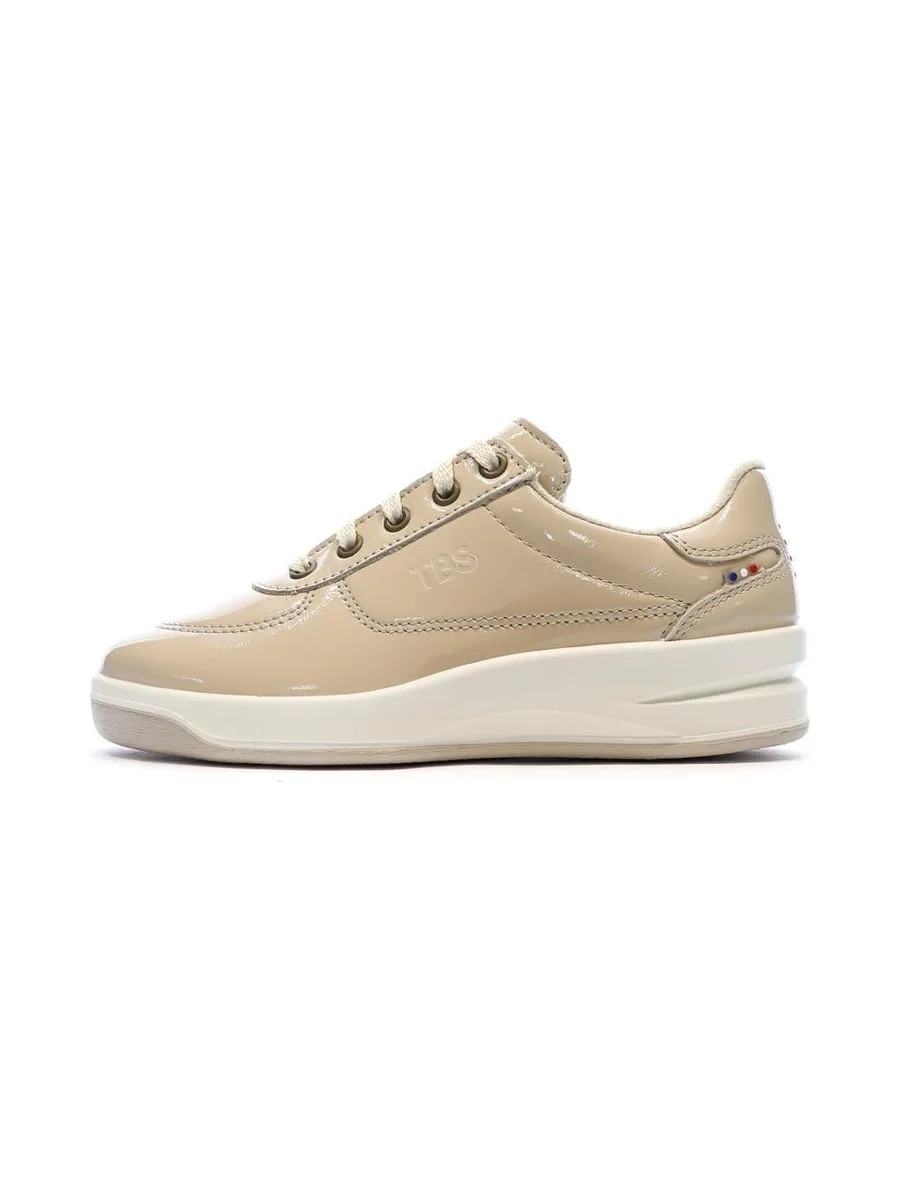 Baskets Beige Femme TBS Tennis Verni Greta 2