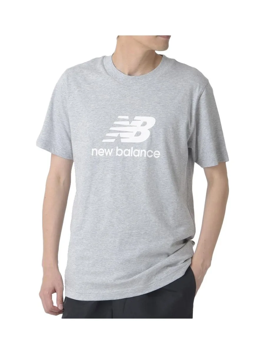 T-shirt Gris Homme New Balance Stacked Logo 2