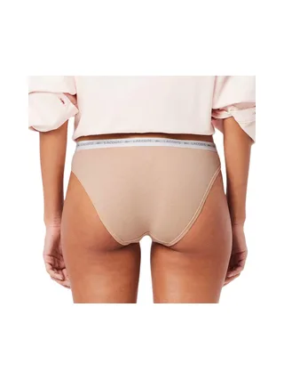 X3 Culottes Beige Femme Lacoste coton stretch 3