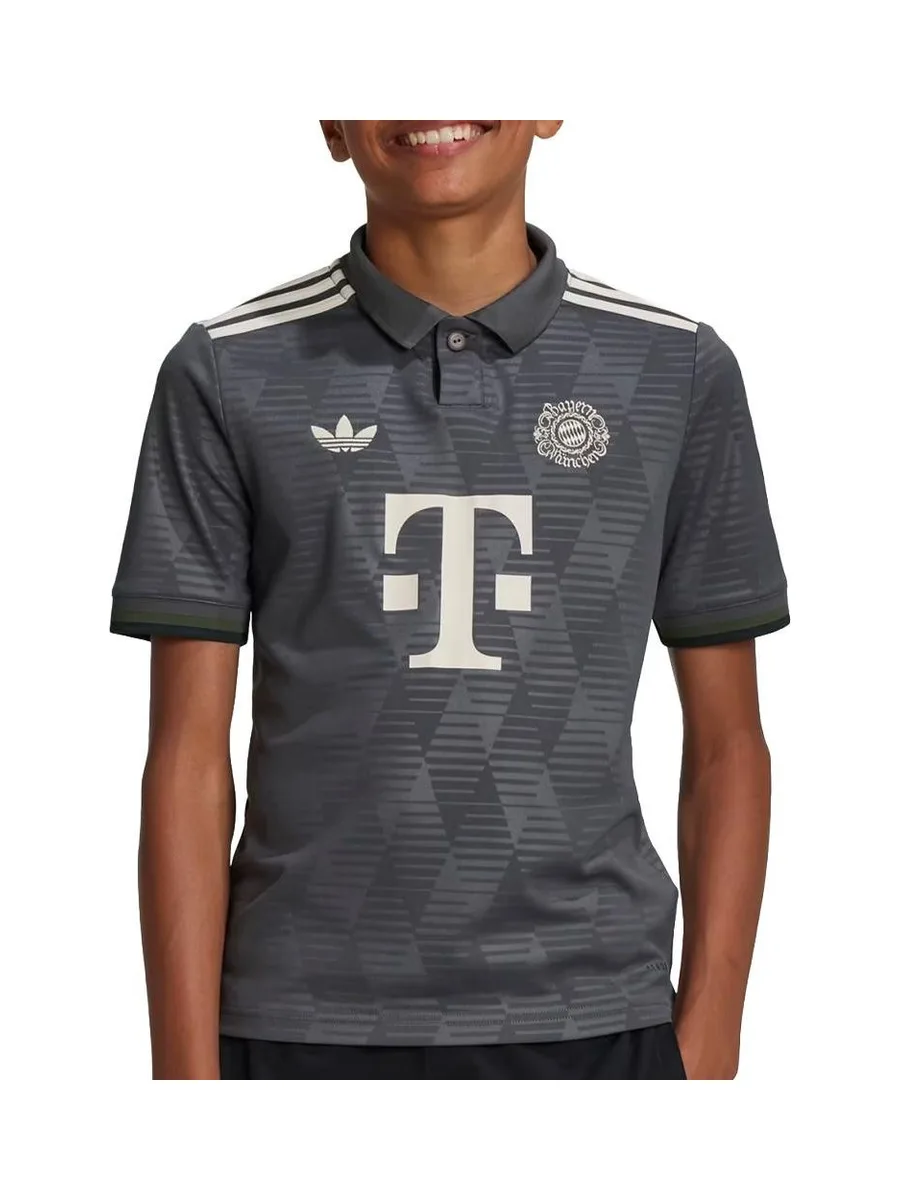 FC Bayern Maillot de football Gris Garçon Adidas 24/25 2