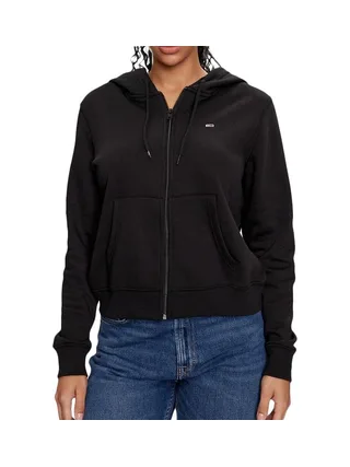 Sweat Zippée Noir Femme Tommy Hilfiger Flag T-black 1
