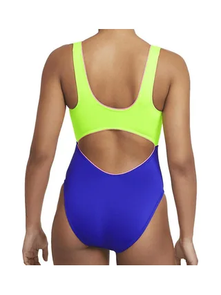 Maillot de bain 1 pièce Jaune/Bleu Femme Nike Cutout 2