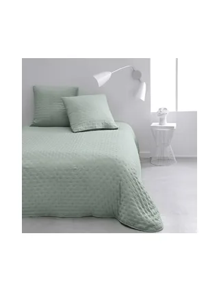 Couvre lit Vert + 2 Taies D'oreiller Today 260x240cm 1