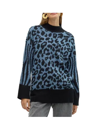 Pull Noir/Bleu Femme Vero Moda Mars 1