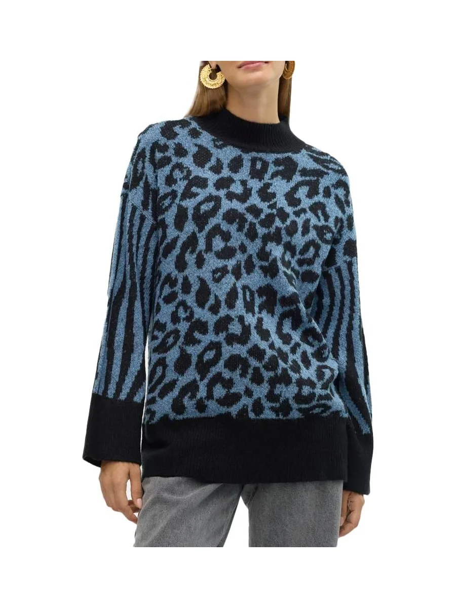 Pull Noir/Bleu Femme Vero Moda Mars 2