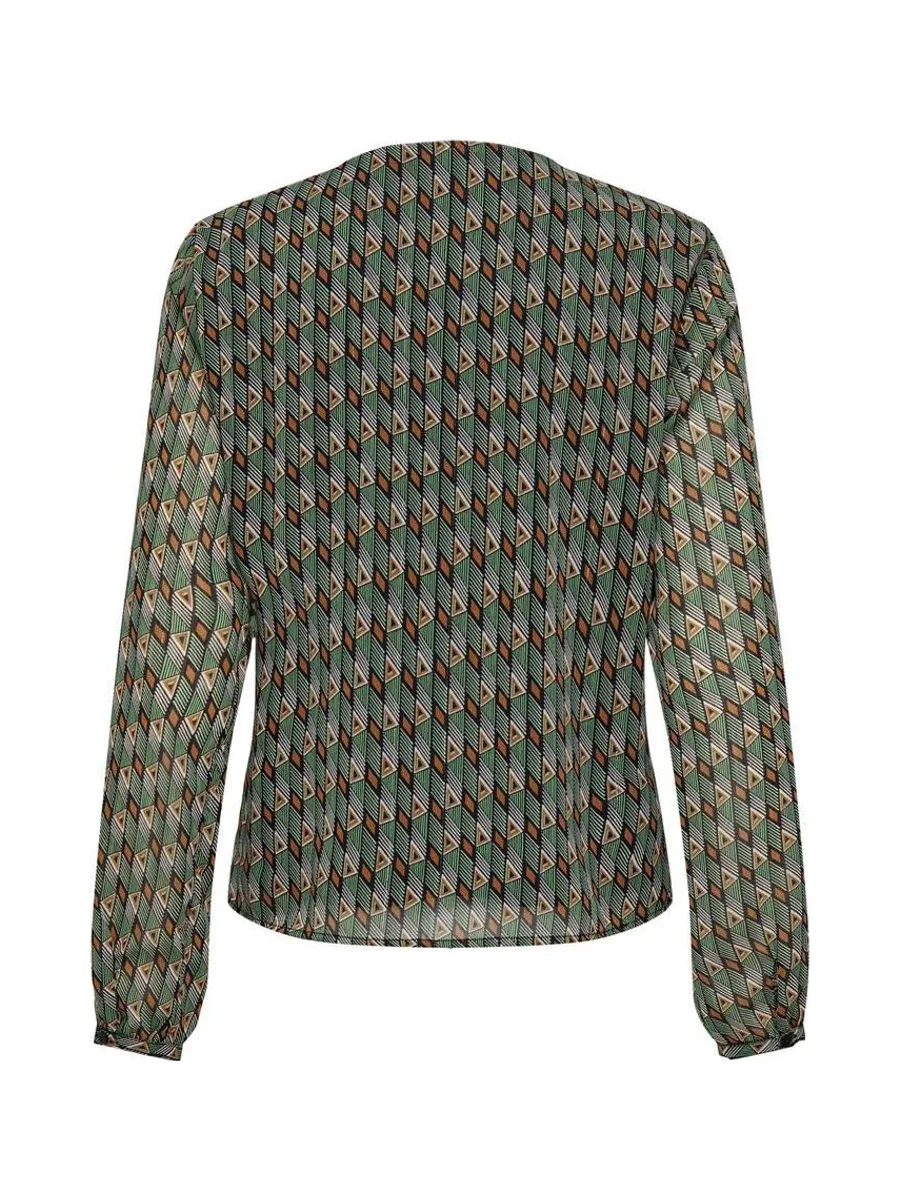 Blouse Verte/Noire à Motifs Femme Only Sierra 2