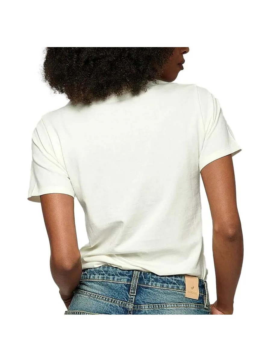 T-shirt Blanc/Argent Femme Kaporal Off White 3