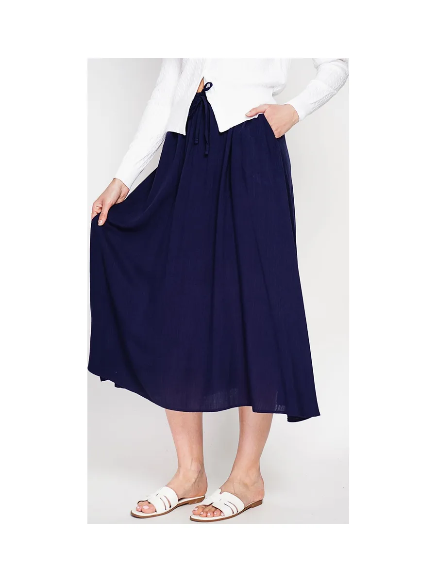 Jupe longue taille élastiquée poches latérale 16
