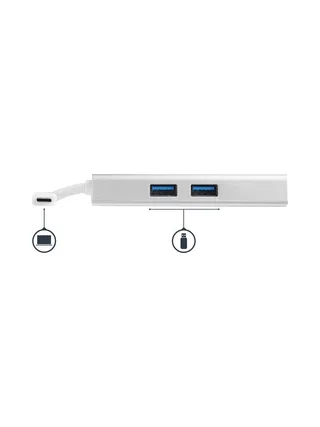 USB C Multiport Adapter - PD - Silver 2